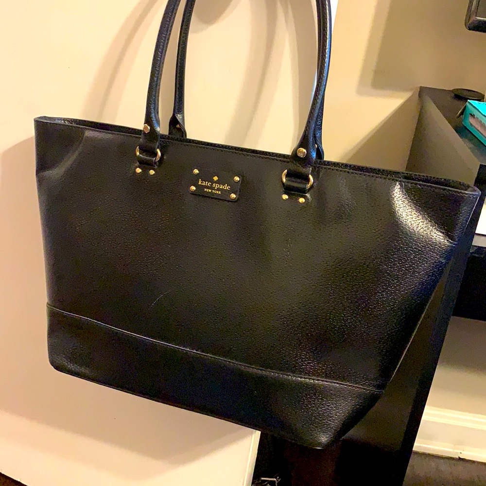 Kate Spade pebbled leather structured tote